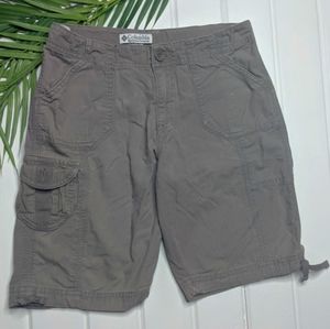 Youth Columbia Bermuda Gray Cargo Shorts